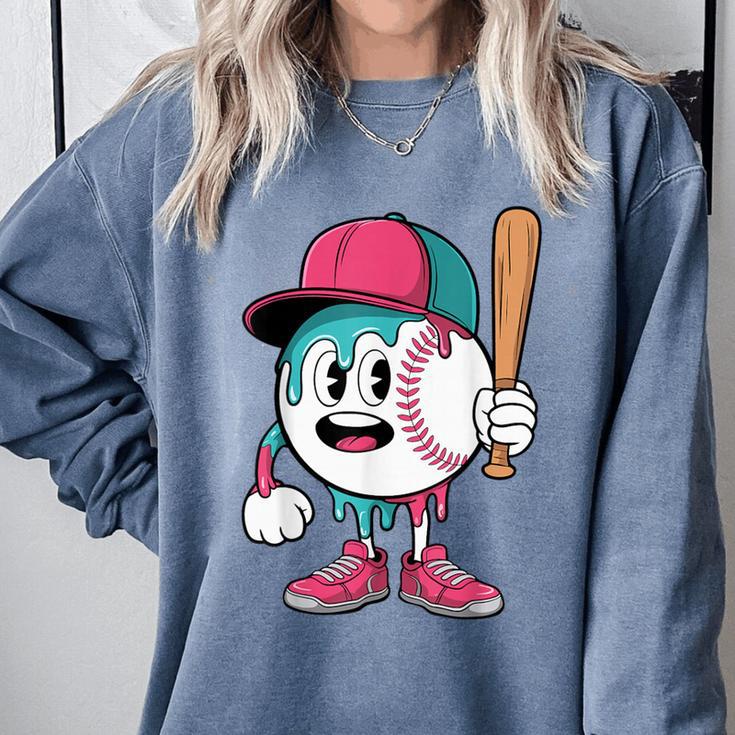 Baseball Drip Boys Ice Cream Youth Comfort Colors Sweatshirt Baseball Drip Boys Ice Cream Youth Comfort Colors Sweatshirt