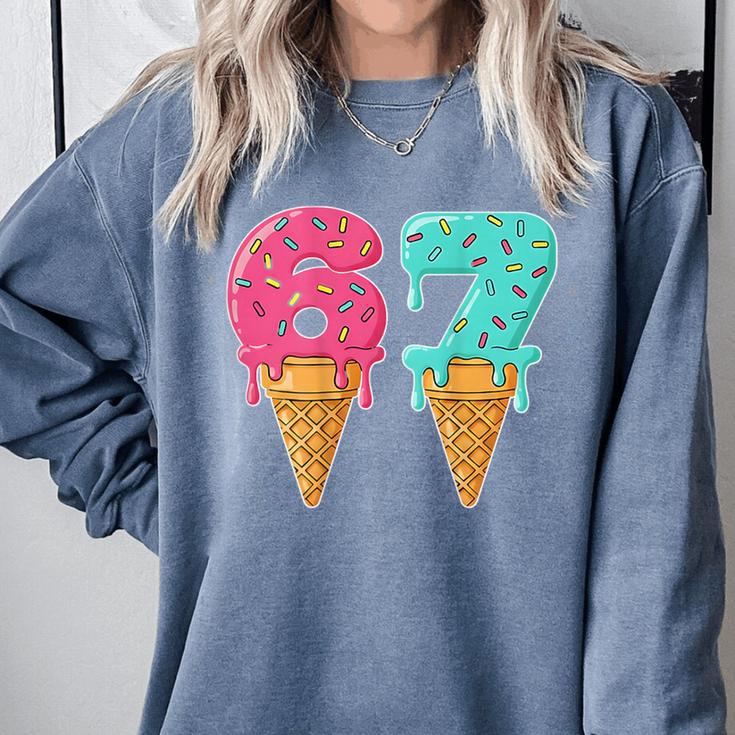 Baseball Drip Ice Cream 67 Baseball Comfort Colors Sweatshirt Baseball Drip Ice Cream 67 Baseball Comfort Colors Sweatshirt