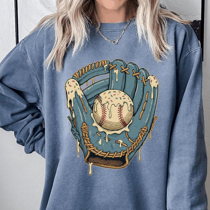 Baseball Drip Ice Cream Glove With Sprinkles And Ball Youth Premium Tri-Blend Comfort Colors Sweatshirt Baseball Drip Ice Cream Glove With Sprinkles And Ball Youth Premium Tri-Blend Comfort Colors Sweatshirt