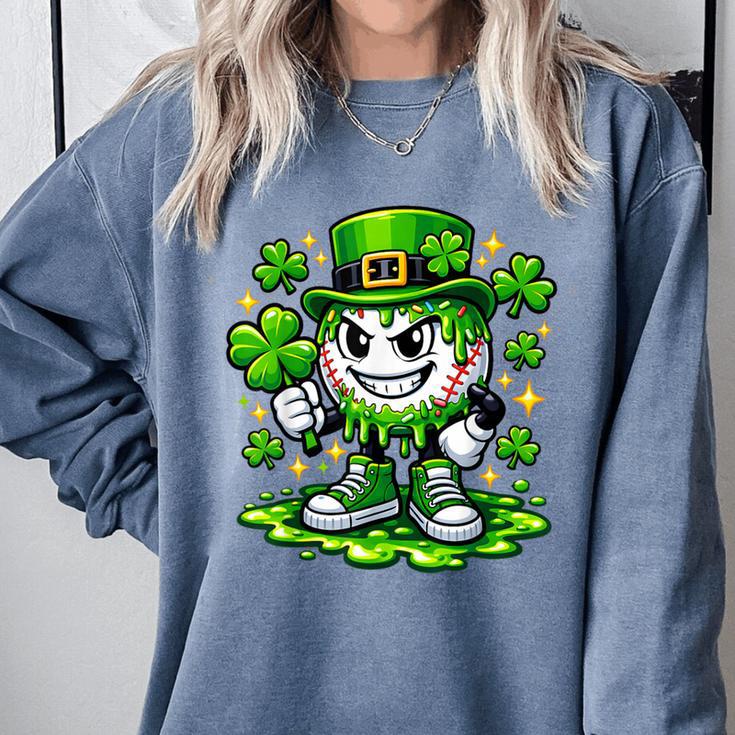 Baseball Drip Icecream Apparel Youth Boy St Patrick Day Comfort Colors Sweatshirt