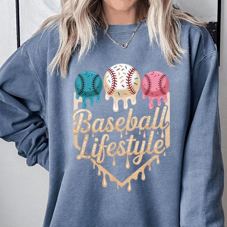 Baseball Drip Icecream Comfort Colors Sweatshirt Baseball Drip Icecream Comfort Colors Sweatshirt