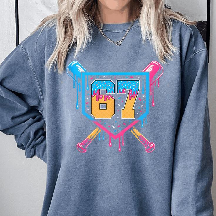 Baseball Drip Number 67 Player Or 67Th Birthday Comfort Colors Sweatshirt Baseball Drip Number 67 Player Or 67Th Birthday Comfort Colors Sweatshirt