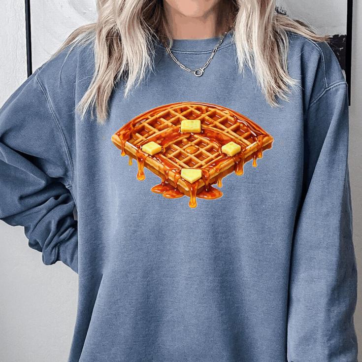 Baseball Dripping Waffle Field Comfort Colors Sweatshirt Baseball Dripping Waffle Field Comfort Colors Sweatshirt