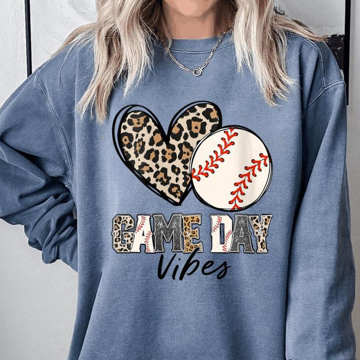 Baseball Game Day Vibes Baseball Mom Mama Leopard Cute Comfort Colors Sweatshirt Baseball Game Day Vibes Baseball Mom Mama Leopard Cute Comfort Colors Sweatshirt