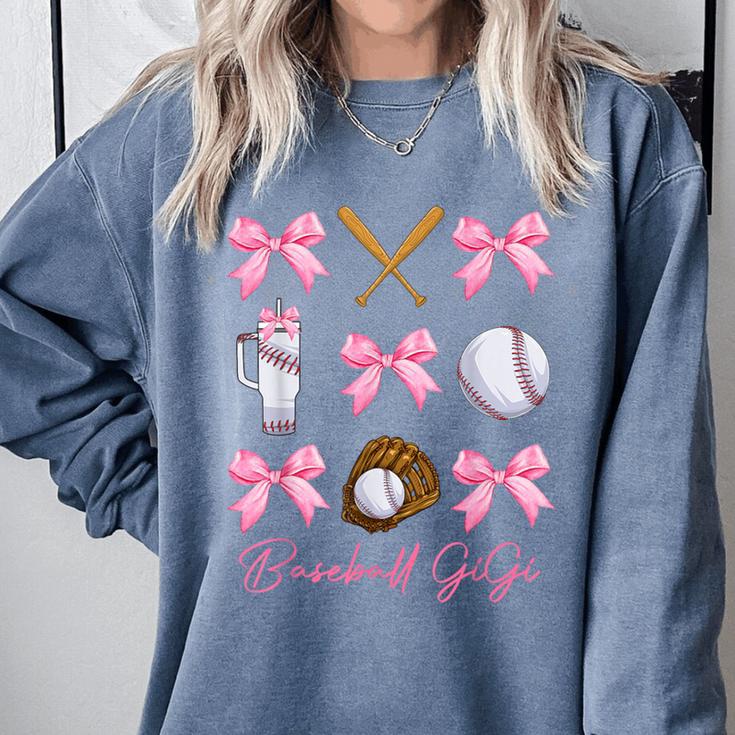 Baseball Gigi Era Bows Baseball Mom Women Comfort Colors Sweatshirt Baseball Gigi Era Bows Baseball Mom Women Comfort Colors Sweatshirt