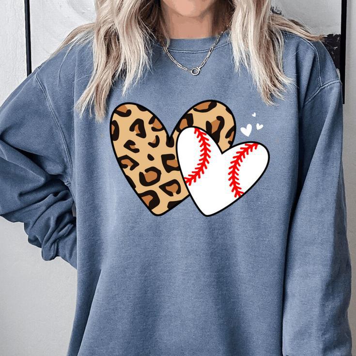 Baseball Heart Leopard Heart Sport Baseball Mom Comfort Colors Sweatshirt Baseball Heart Leopard Heart Sport Baseball Mom Comfort Colors Sweatshirt