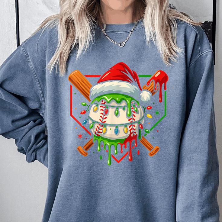 Baseball Lifestyle Apparel Youth Christmas Baseball Drip Comfort Colors Sweatshirt Baseball Lifestyle Apparel Youth Christmas Baseball Drip Comfort Colors Sweatshirt