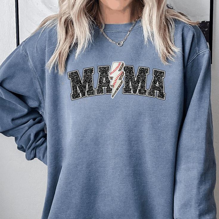 Baseball Mama Rocks Lightning Baseball Mom Mother's Day Comfort Colors Sweatshirt Baseball Mama Rocks Lightning Baseball Mom Mother's Day Comfort Colors Sweatshirt