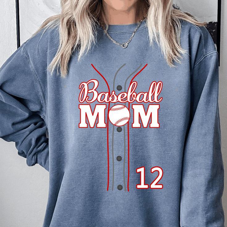 Baseball Mom 12 Number 12 Jersey Team Numbered Jersey Comfort Colors Sweatshirt Baseball Mom 12 Number 12 Jersey Team Numbered Jersey Comfort Colors Sweatshirt