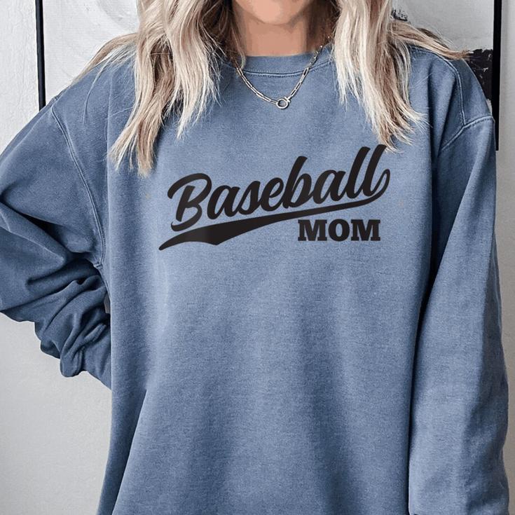 Baseball Mom 1970s Retro Cursive Font Comfort Colors Sweatshirt Baseball Mom 1970s Retro Cursive Font Comfort Colors Sweatshirt