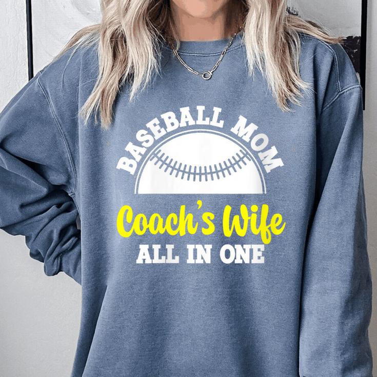 Baseball Mom Coach's Wife All In One Sports Player Coach Comfort Colors Sweatshirt Baseball Mom Coach's Wife All In One Sports Player Coach Comfort Colors Sweatshirt