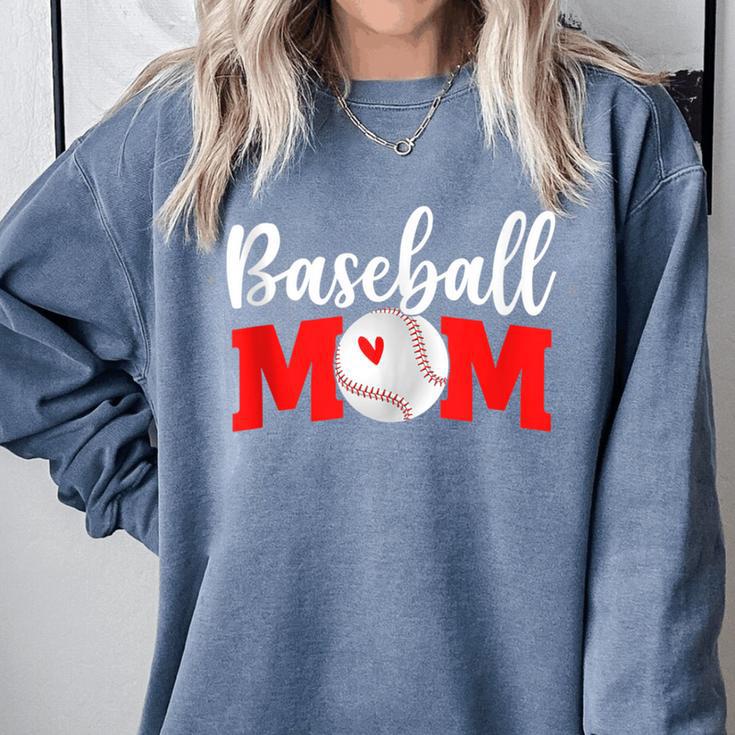 Baseball Mom Cute Letter Print Women Cute Mother's Day Comfort Colors Sweatshirt