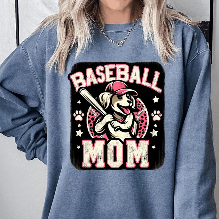 Baseball Mom Dog Mother's In My Baseball Mom Era Comfort Colors Sweatshirt