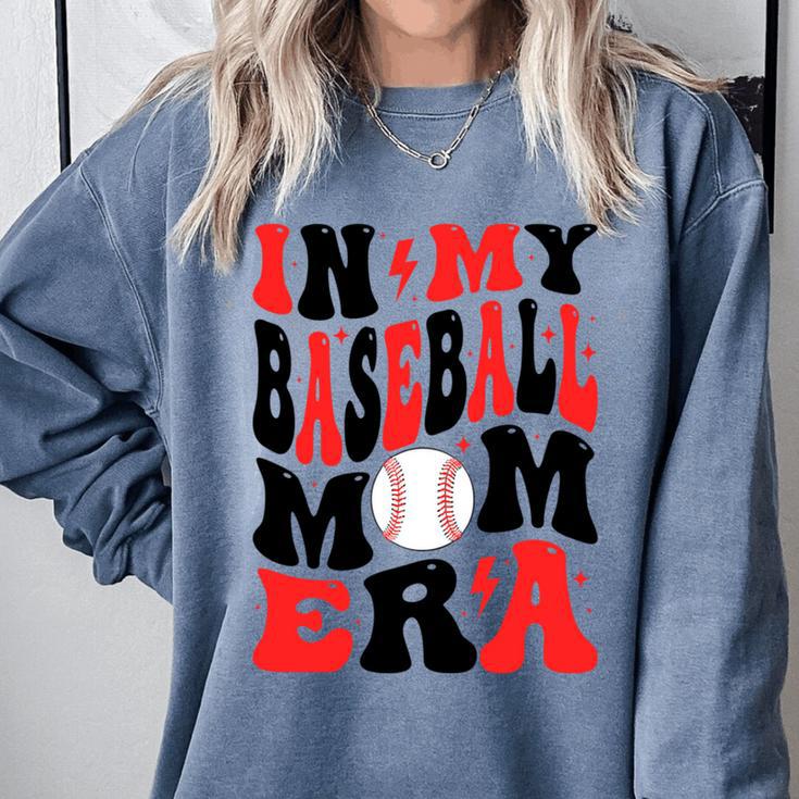 In My Baseball Mom Era Groovy Mom Comfort Colors Sweatshirt