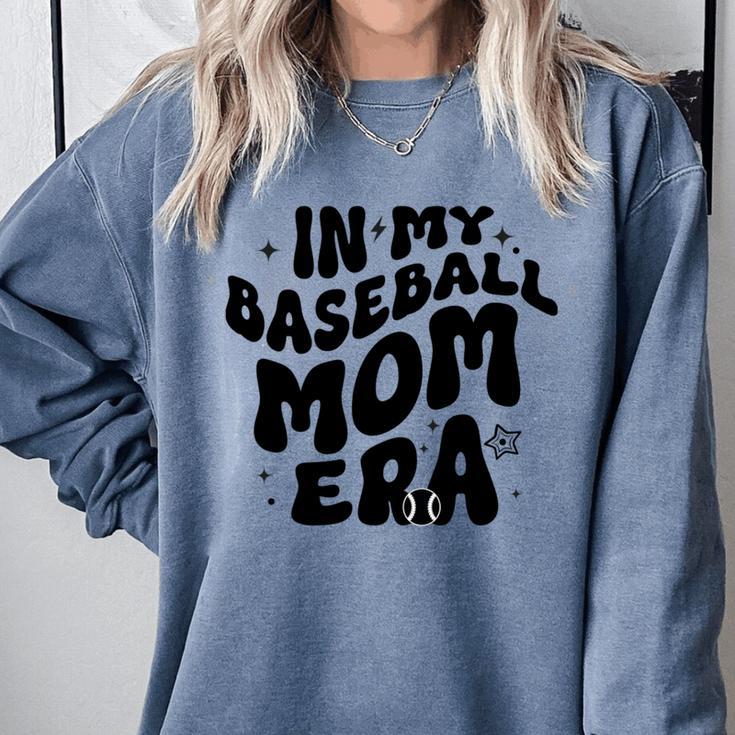 In My Baseball Mom Era Groovy Comfort Colors Sweatshirt