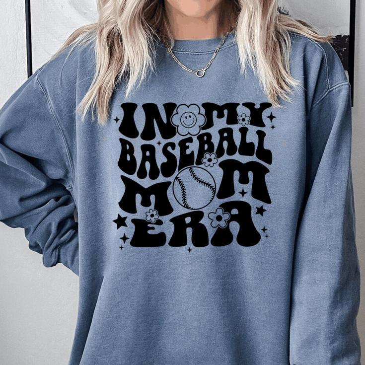 In My Baseball Mom Era Retro Groovy Sports Parent Comfort Colors Sweatshirt In My Baseball Mom Era Retro Groovy Sports Parent Comfort Colors Sweatshirt