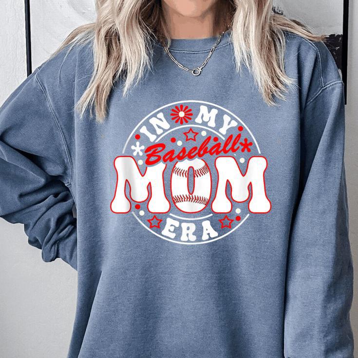 Baseball Mom Era For Women Player Mother Comfort Colors Sweatshirt