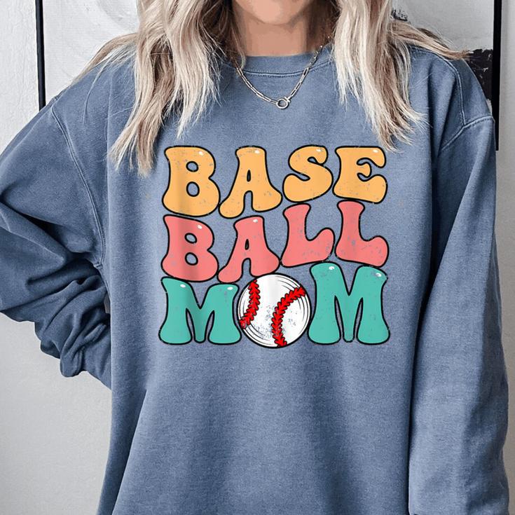 Baseball Mom Groovy Baseball Mom Comfort Colors Sweatshirt Baseball Mom Groovy Baseball Mom Comfort Colors Sweatshirt