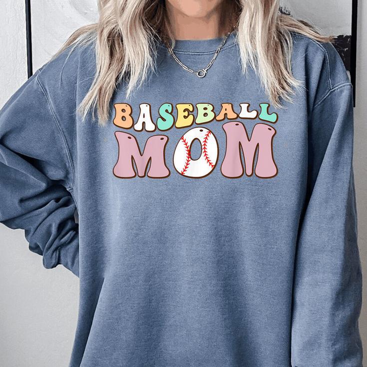 Baseball Mom Groovy Game Day Comfort Colors Sweatshirt Baseball Mom Groovy Game Day Comfort Colors Sweatshirt
