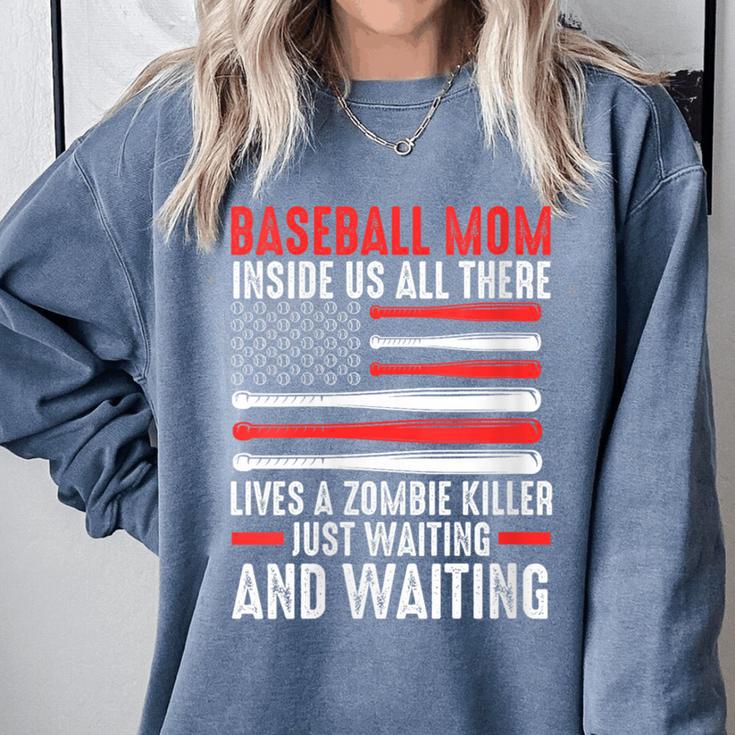 Baseball Mom Inside Us All There Lives a Zombie Sport Comfort Colors Sweatshirt Baseball Mom Inside Us All There Lives a Zombie Sport Comfort Colors Sweatshirt
