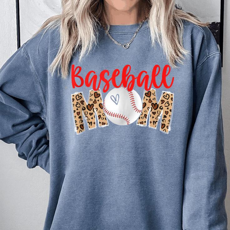 Baseball Mom Leopard Print Cute Mother's Day Sport Lover Comfort Colors Sweatshirt Baseball Mom Leopard Print Cute Mother's Day Sport Lover Comfort Colors Sweatshirt