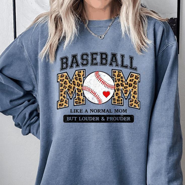 Baseball Mom Leopard Like a Normal But Louder And Prouder Comfort Colors Sweatshirt Baseball Mom Leopard Like a Normal But Louder And Prouder Comfort Colors Sweatshirt