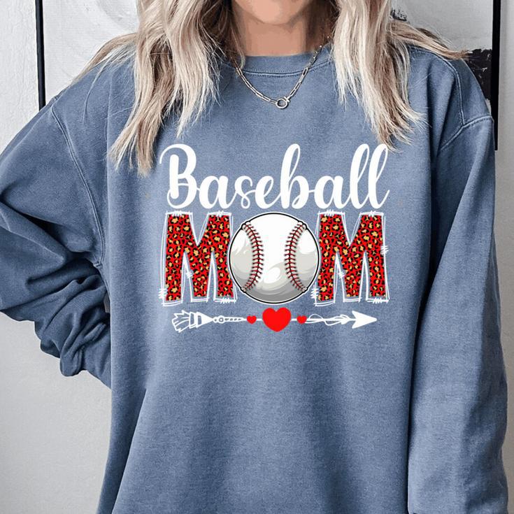 Baseball Mom Leopard Sports Players Mother's Day Comfort Colors Sweatshirt Baseball Mom Leopard Sports Players Mother's Day Comfort Colors Sweatshirt