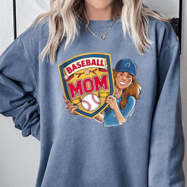 Baseball Mom Mama Mother's In My Baseball Mom Era Comfort Colors Sweatshirt