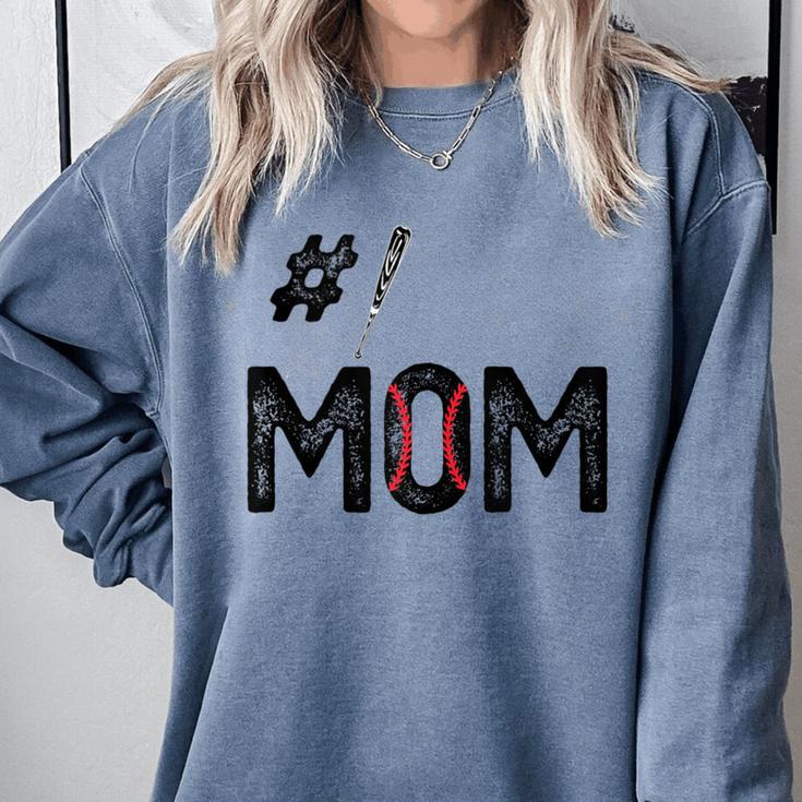 Baseball Mom Number One 1 Mother Baseball Lover Mother's Day Comfort Colors Sweatshirt Baseball Mom Number One 1 Mother Baseball Lover Mother's Day Comfort Colors Sweatshirt