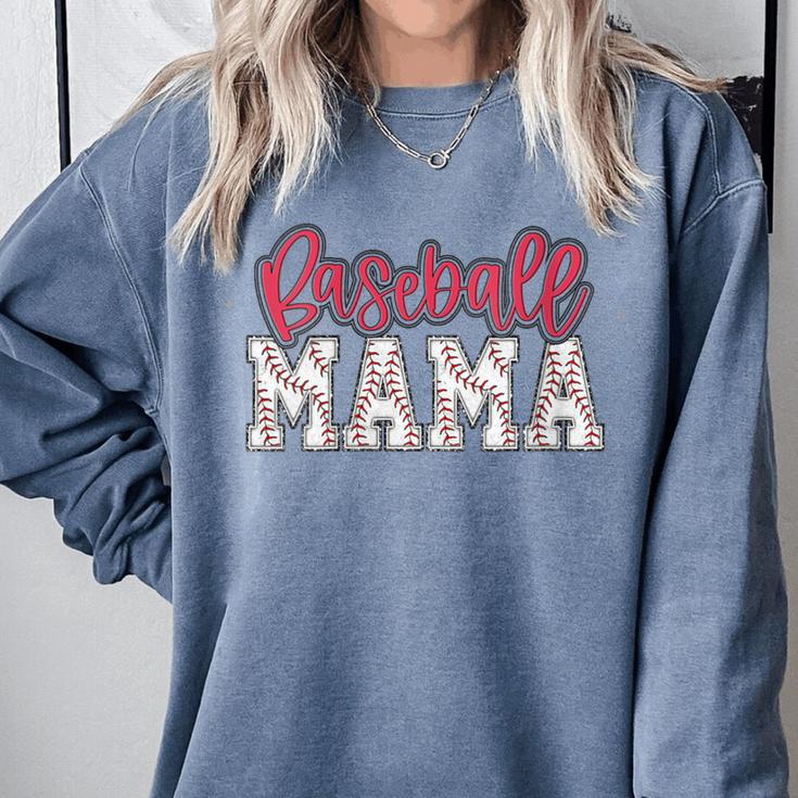 Baseball Mom Pink Baseball Mama Matching Family Daughter Comfort Colors Sweatshirt