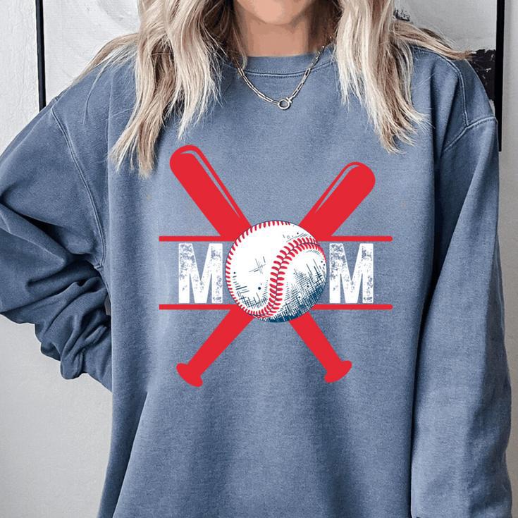 Baseball Mom Red Comfort Colors Sweatshirt
