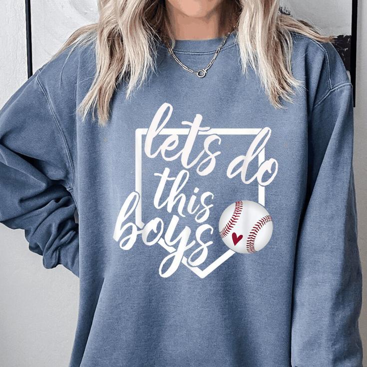Baseball Mom Shirt Baseball Let's Do This Boys Comfort Colors Sweatshirt