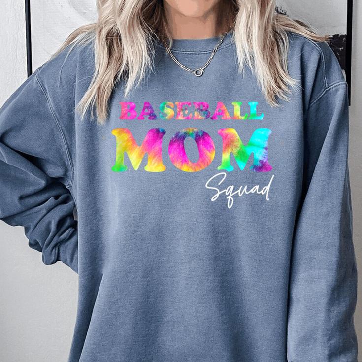 Baseball Mom Squad Tie Dye Cute Ball Mom Comfort Colors Sweatshirt