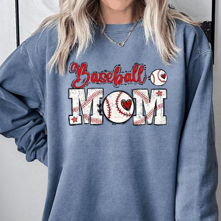 Baseball Mom Tee Mother's Day Mama Mother Holiday Comfort Colors Sweatshirt