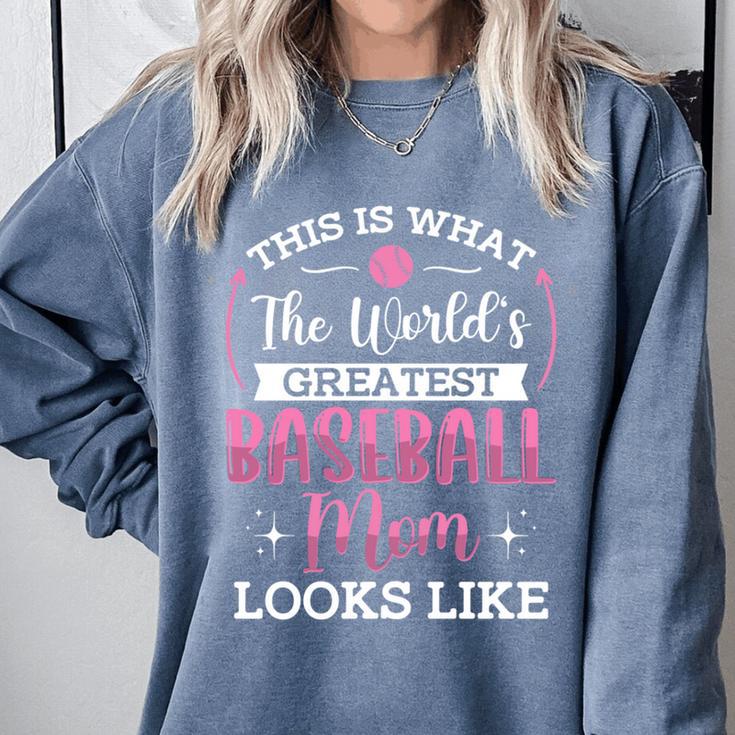 Baseball Mom -This Is What Basketball Mom Looks Like Comfort Colors Sweatshirt