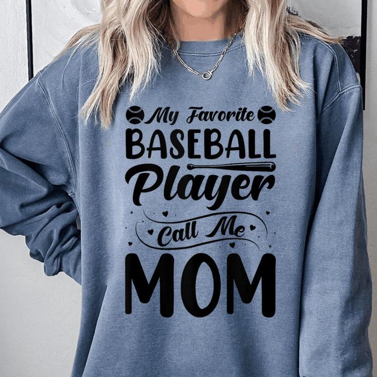Baseball Mom Women Girls Daughter Mother Baseball Player Comfort Colors Sweatshirt