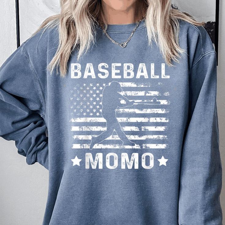 Baseball Momo Mom USA Flag 4th Of July Comfort Colors Sweatshirt Baseball Momo Mom USA Flag 4th Of July Comfort Colors Sweatshirt