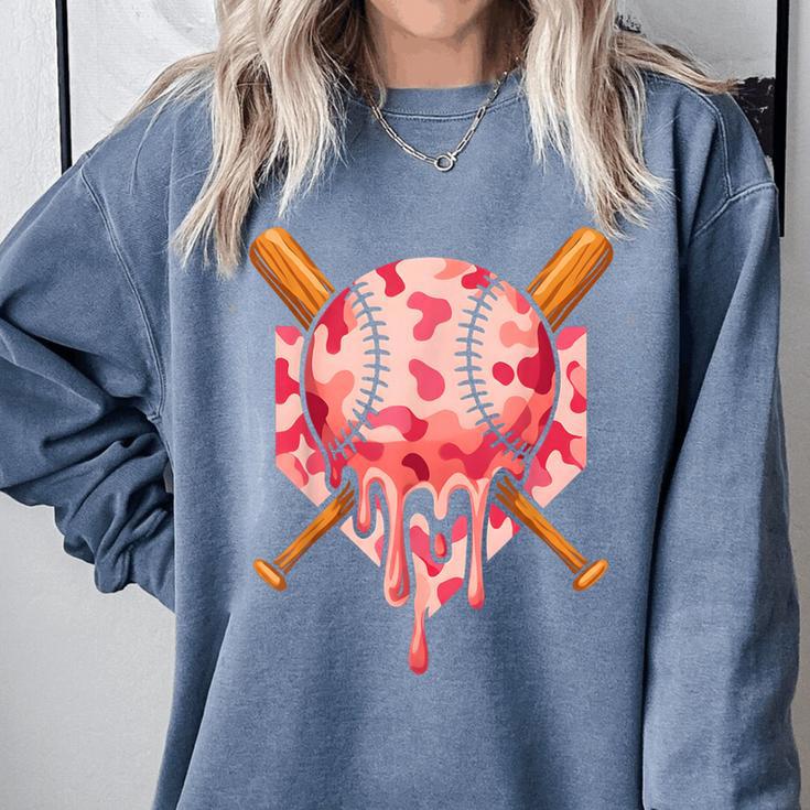 Baseball Pink Camo Ice Cream Youth Boys Girls Comfort Colors Sweatshirt Baseball Pink Camo Ice Cream Youth Boys Girls Comfort Colors Sweatshirt