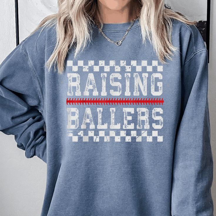 Baseball Player Raising Ballers Game Day Respect The Drip Comfort Colors Sweatshirt