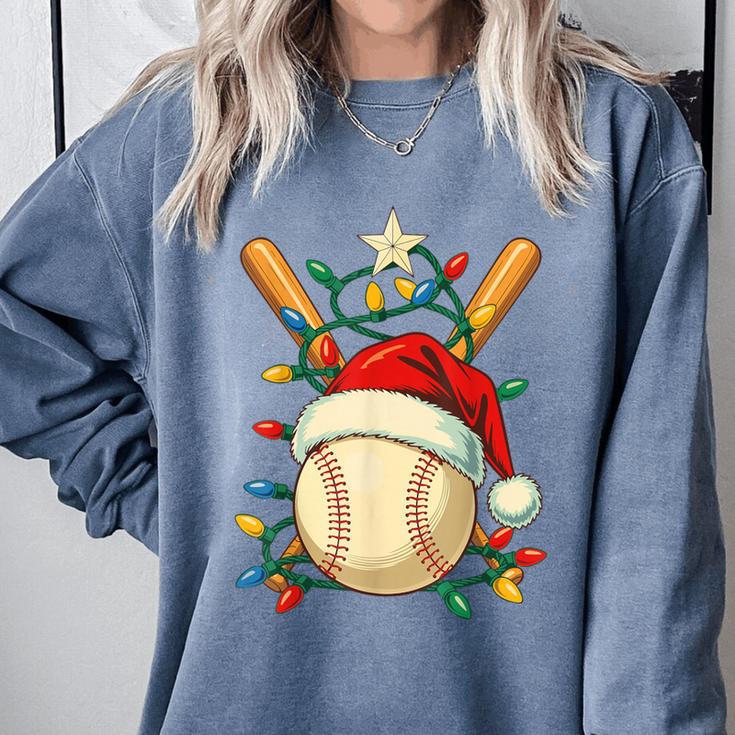 Baseball Santa Christmas Ball Baseball Lover Player Boys Comfort Colors Sweatshirt Baseball Santa Christmas Ball Baseball Lover Player Boys Comfort Colors Sweatshirt