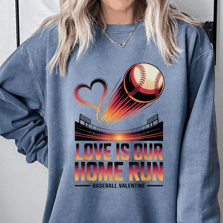 Baseball Valentine Forever On Deck For You Comfort Colors Sweatshirt