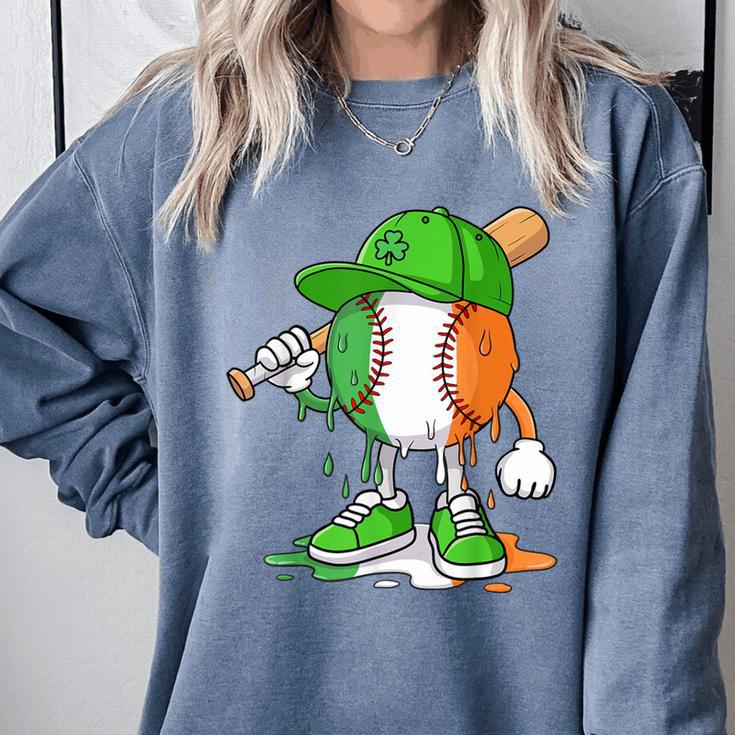 Boys St Patricks Day Kids Baseball Player Ice Cream Drip Comfort Colors Sweatshirt Boys St Patricks Day Kids Baseball Player Ice Cream Drip Comfort Colors Sweatshirt