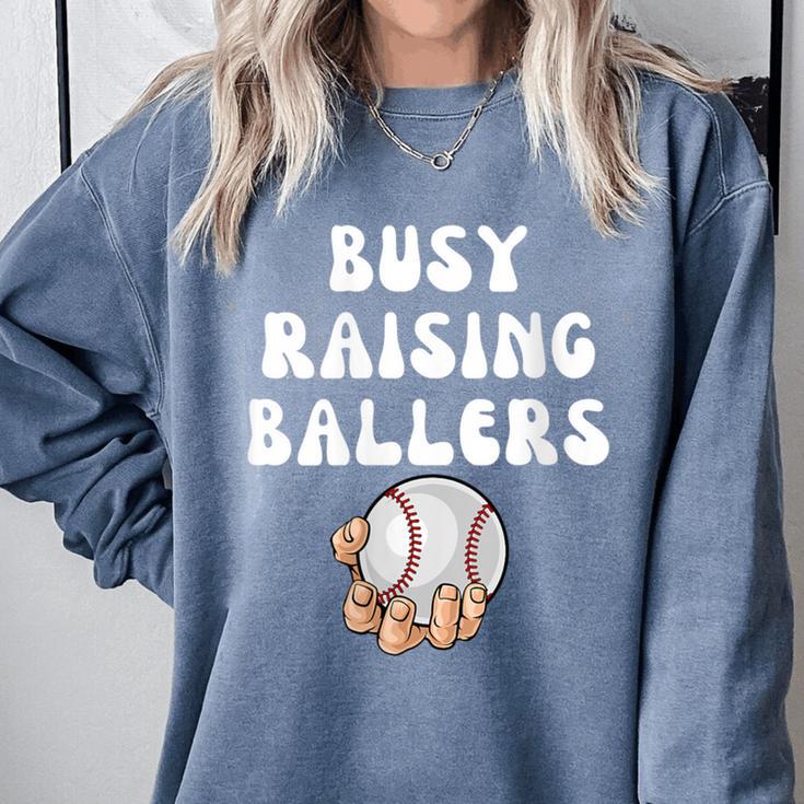 Busy Raising Ballers Baseball Mom Groovy Mother Day Comfort Colors Sweatshirt Busy Raising Ballers Baseball Mom Groovy Mother Day Comfort Colors Sweatshirt