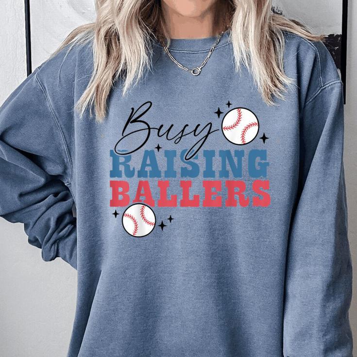 Busy Raising Ballers Retro Groovy Baseball Mom Outfit Comfort Colors Sweatshirt Busy Raising Ballers Retro Groovy Baseball Mom Outfit Comfort Colors Sweatshirt