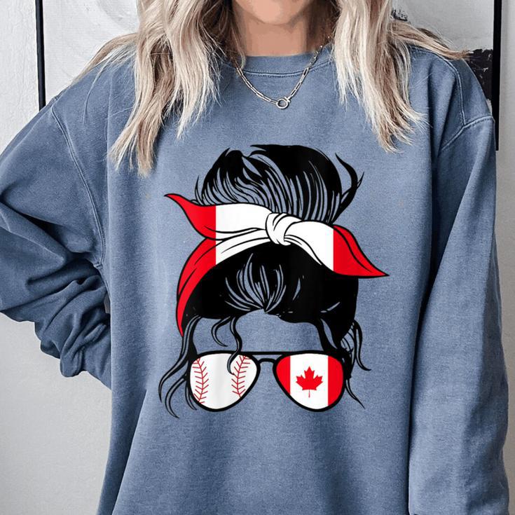 Canadian Baseball Mom Canada Flag Baseball Girl Comfort Colors Sweatshirt Canadian Baseball Mom Canada Flag Baseball Girl Comfort Colors Sweatshirt