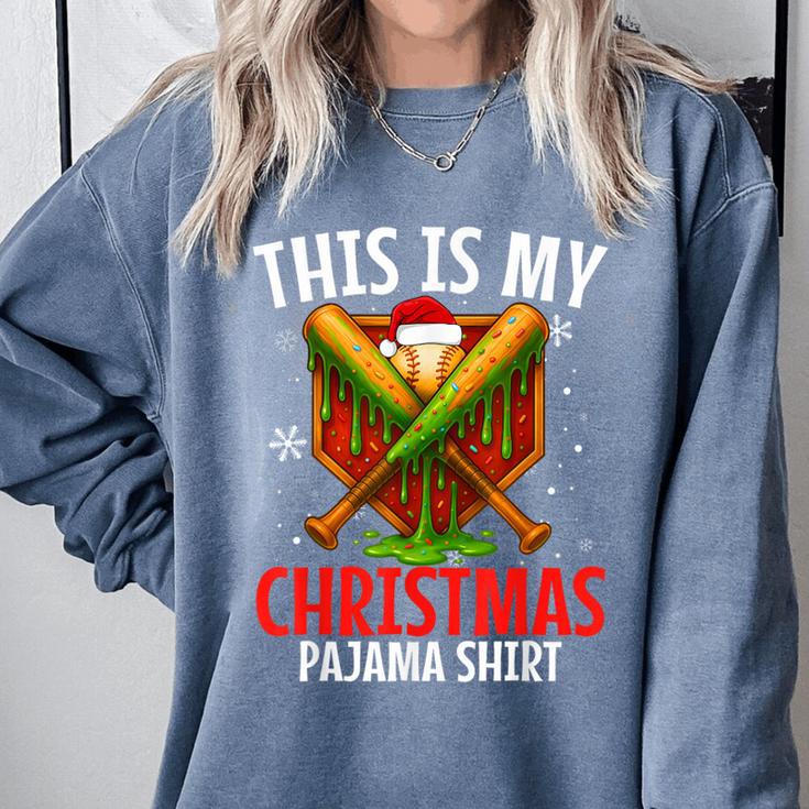 My Christmas Baseball Pajama Helmet Santa Xmas Men Boys Comfort Colors Sweatshirt My Christmas Baseball Pajama Helmet Santa Xmas Men Boys Comfort Colors Sweatshirt