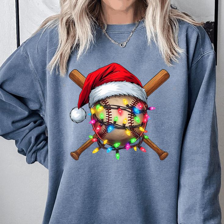 Christmas Baseball Pajama Santa For Men Boys Girls Kids Xmas Comfort Colors Sweatshirt Christmas Baseball Pajama Santa For Men Boys Girls Kids Xmas Comfort Colors Sweatshirt