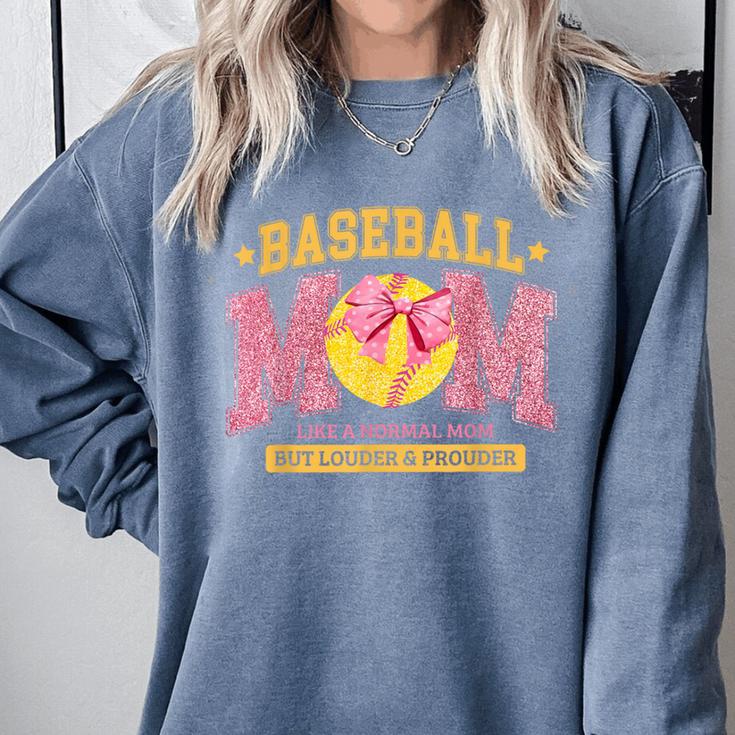 Coquette Baseball Mom Bow Like A Normal Mom But Mother's Day Comfort Colors Sweatshirt Coquette Baseball Mom Bow Like A Normal Mom But Mother's Day Comfort Colors Sweatshirt
