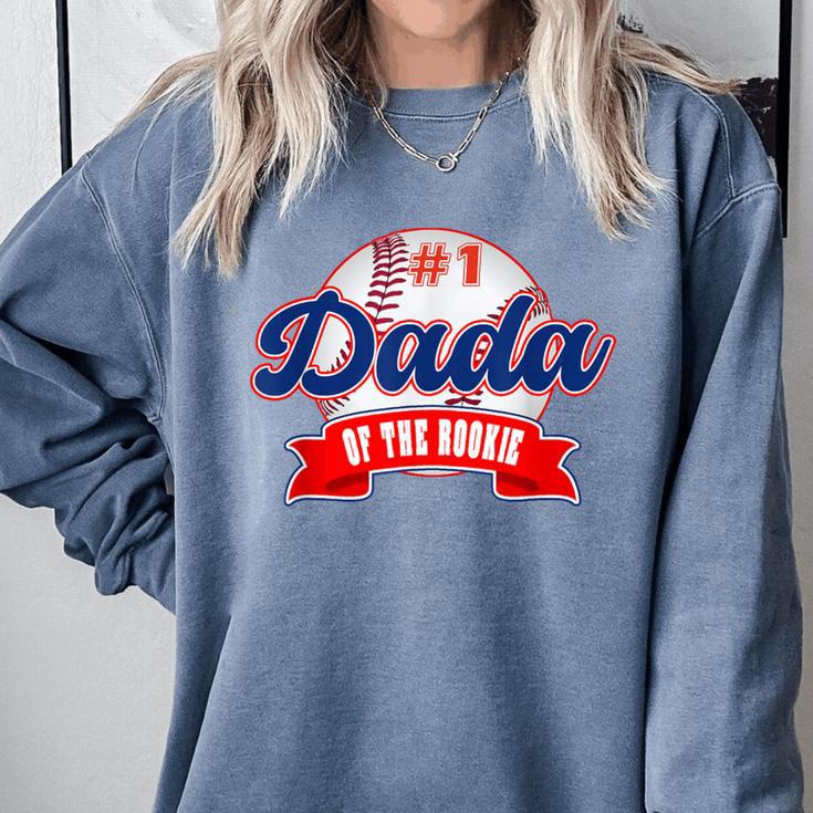 Dada Rookie Of Year 1st Birthday Baseball Theme Matching Comfort Colors Sweatshirt