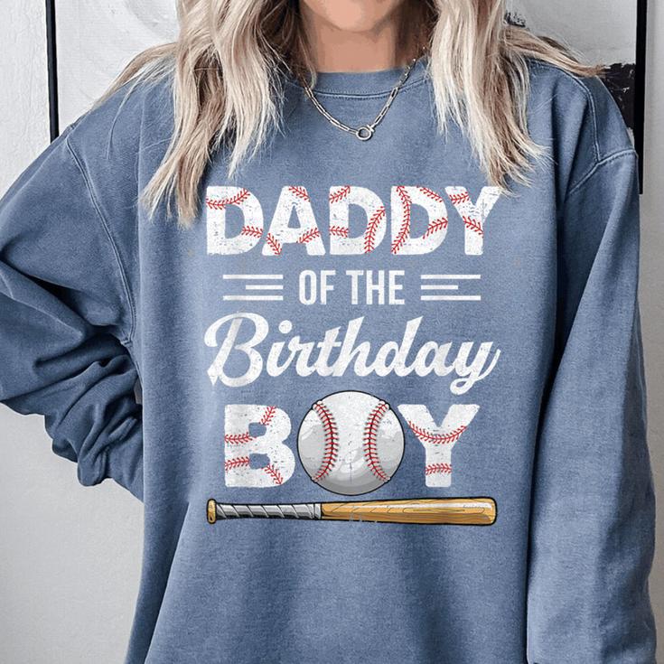 Daddy Of The Birthday Boy Baseball Matching Family Comfort Colors Sweatshirt